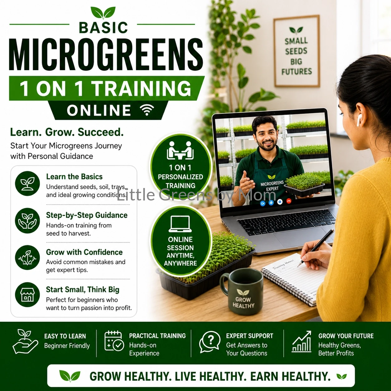 Basic Microgreens Training (Online One-on-One)
